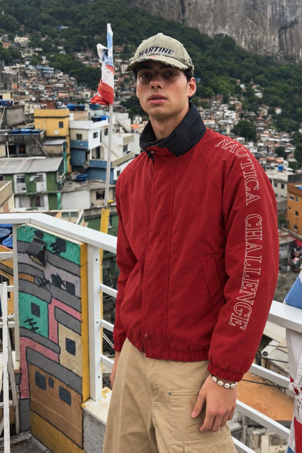 1990 Vintage Nautica Challenge J-Clas Reversible Spellout/ Polar Jacket (M)