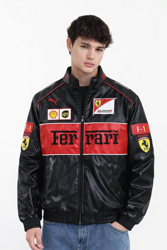 Ferrari Vegan Leather Racing Jacket