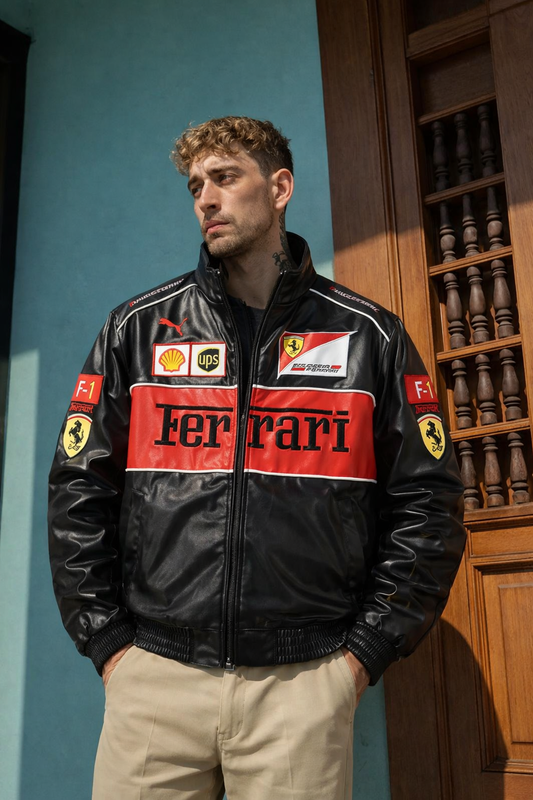 Ferrari Vegan Leather Racing Jacket
