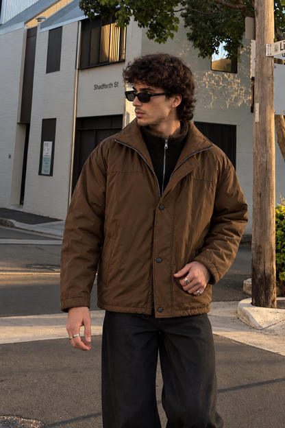 2000 Vintage Givenchy Coffee Peachskin Coat (L)