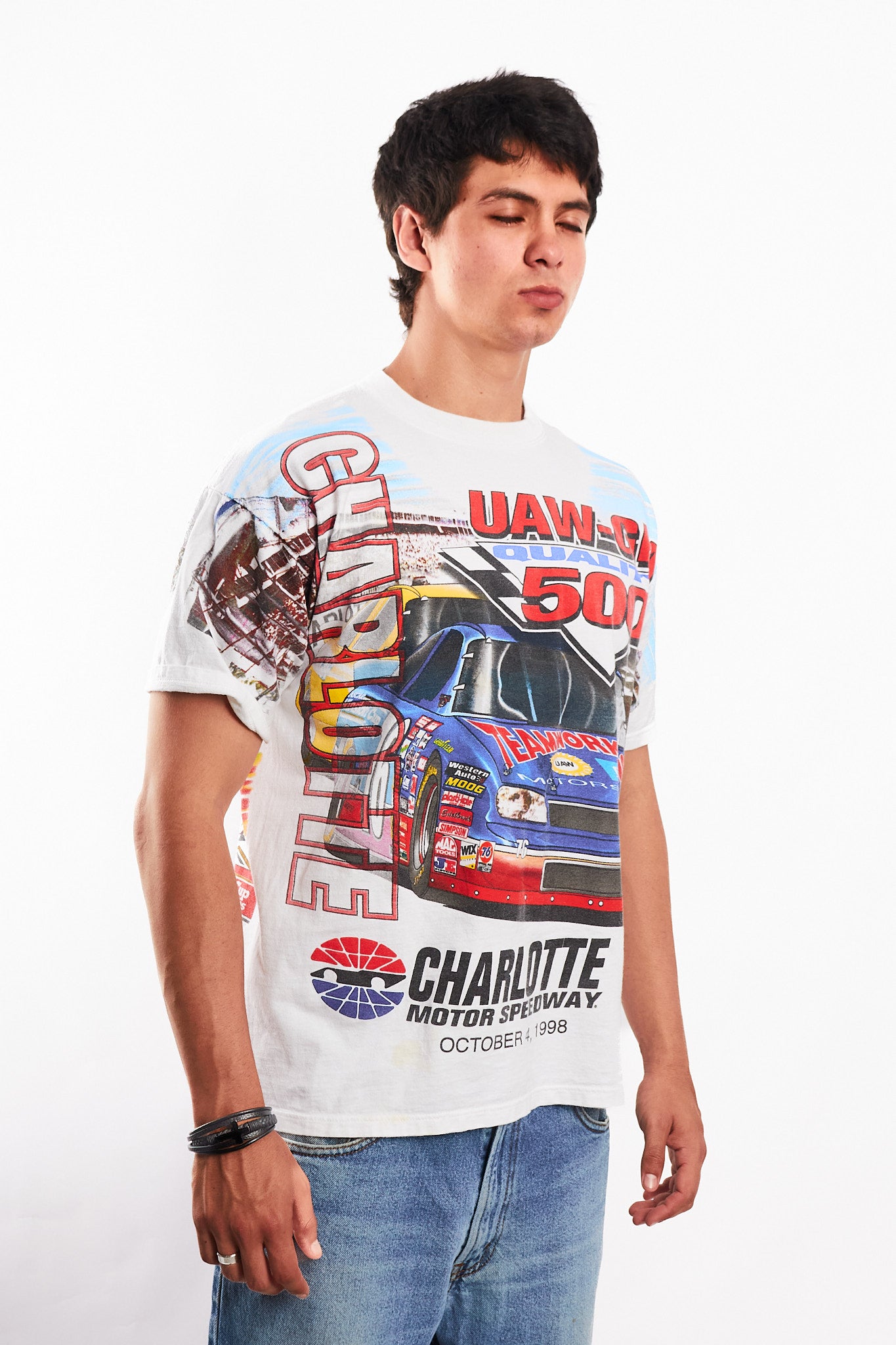 1998 Vintage Nascar Chevrolet Montecalo Speedway AOP Tee (M)