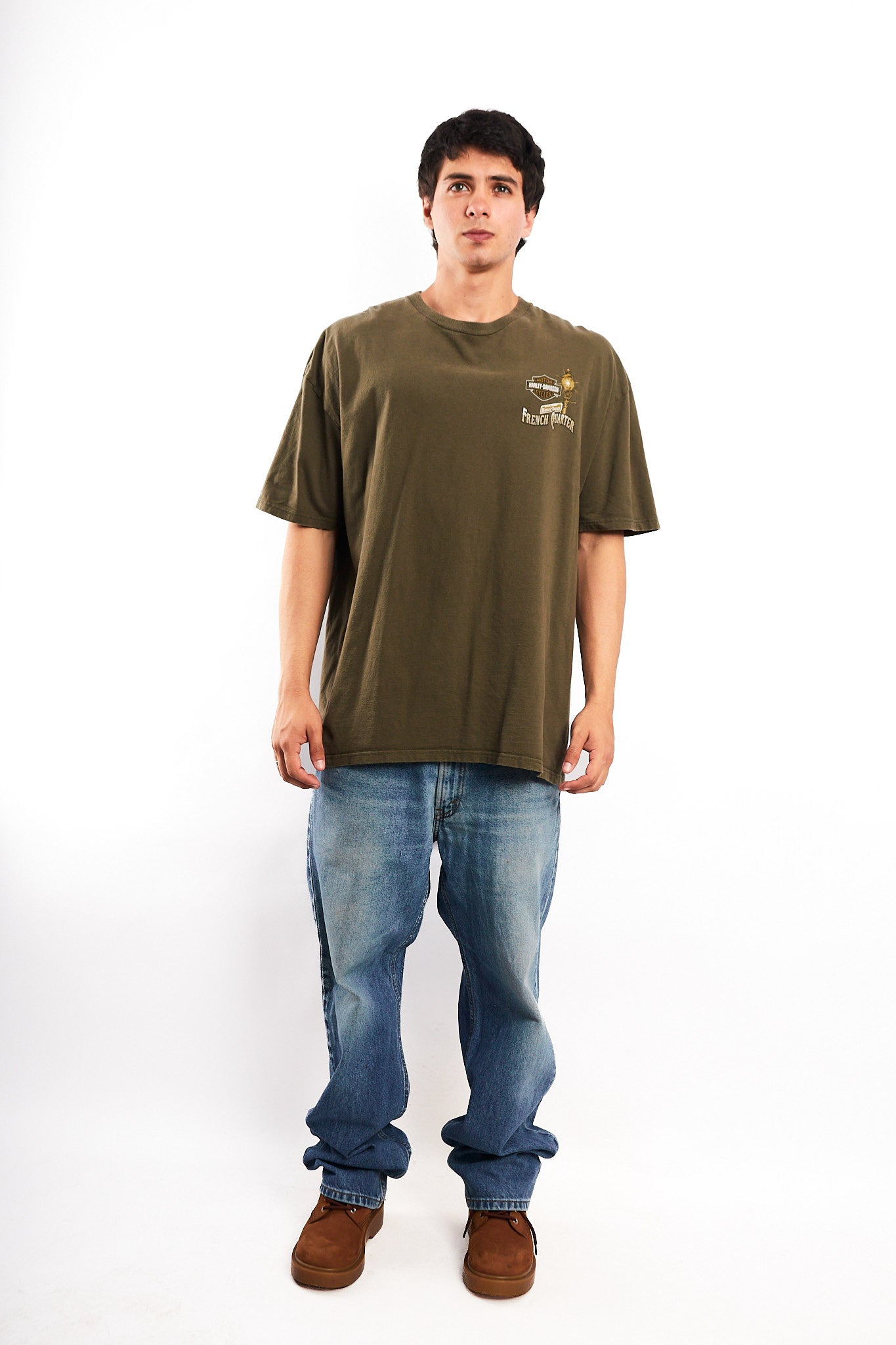 2017 Harley Davidson Olive Green Bourbon Bar Tee (L/XL)