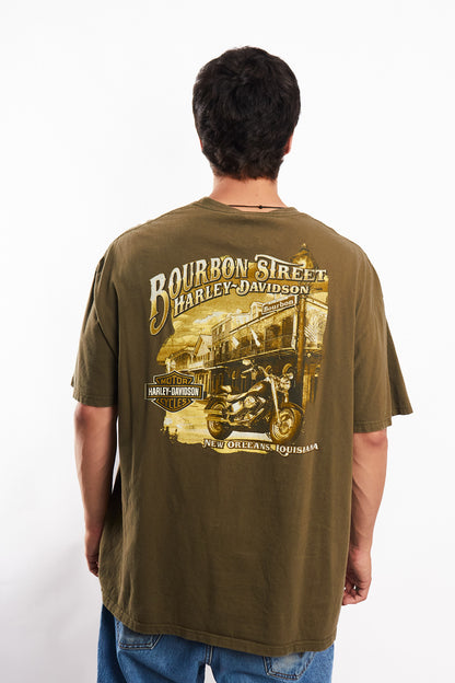 2017 Harley Davidson Olive Green Bourbon Bar Tee (L/XL)