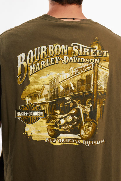 2017 Harley Davidson Olive Green Bourbon Bar Tee (L/XL)