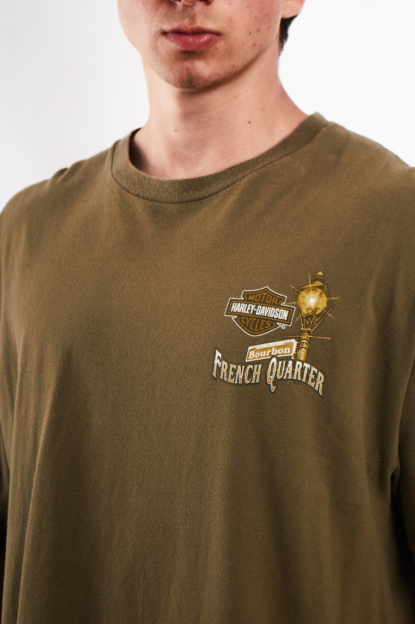 2017 Harley Davidson Olive Green Bourbon Bar Tee (L/XL)