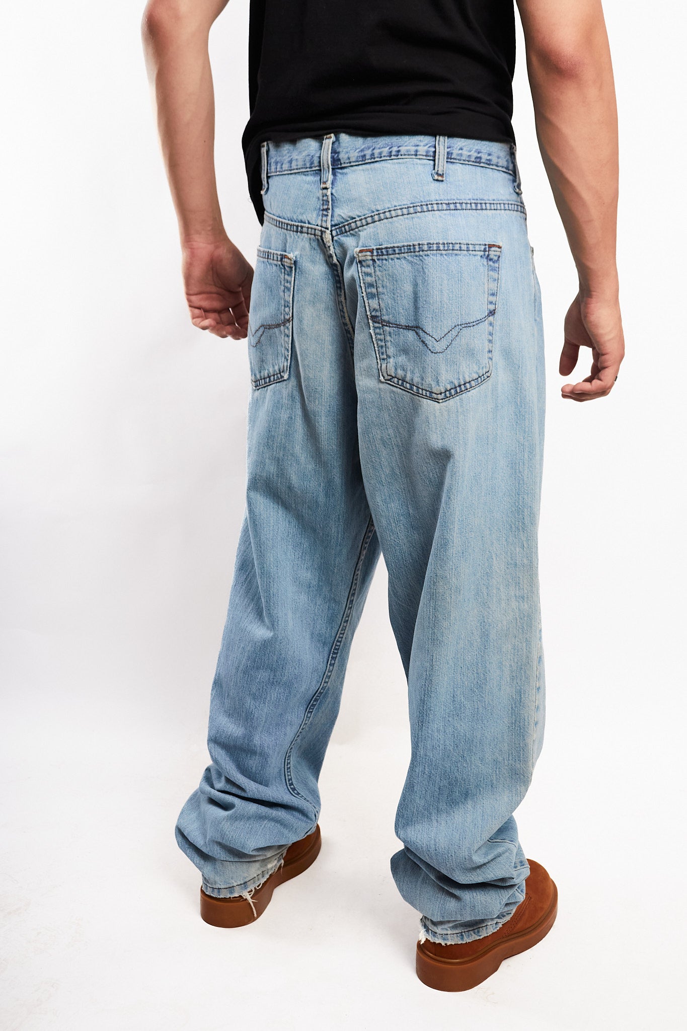 2000 Vintage Y2K Harley Davidson Light Blue Baggy Jean (36/38)