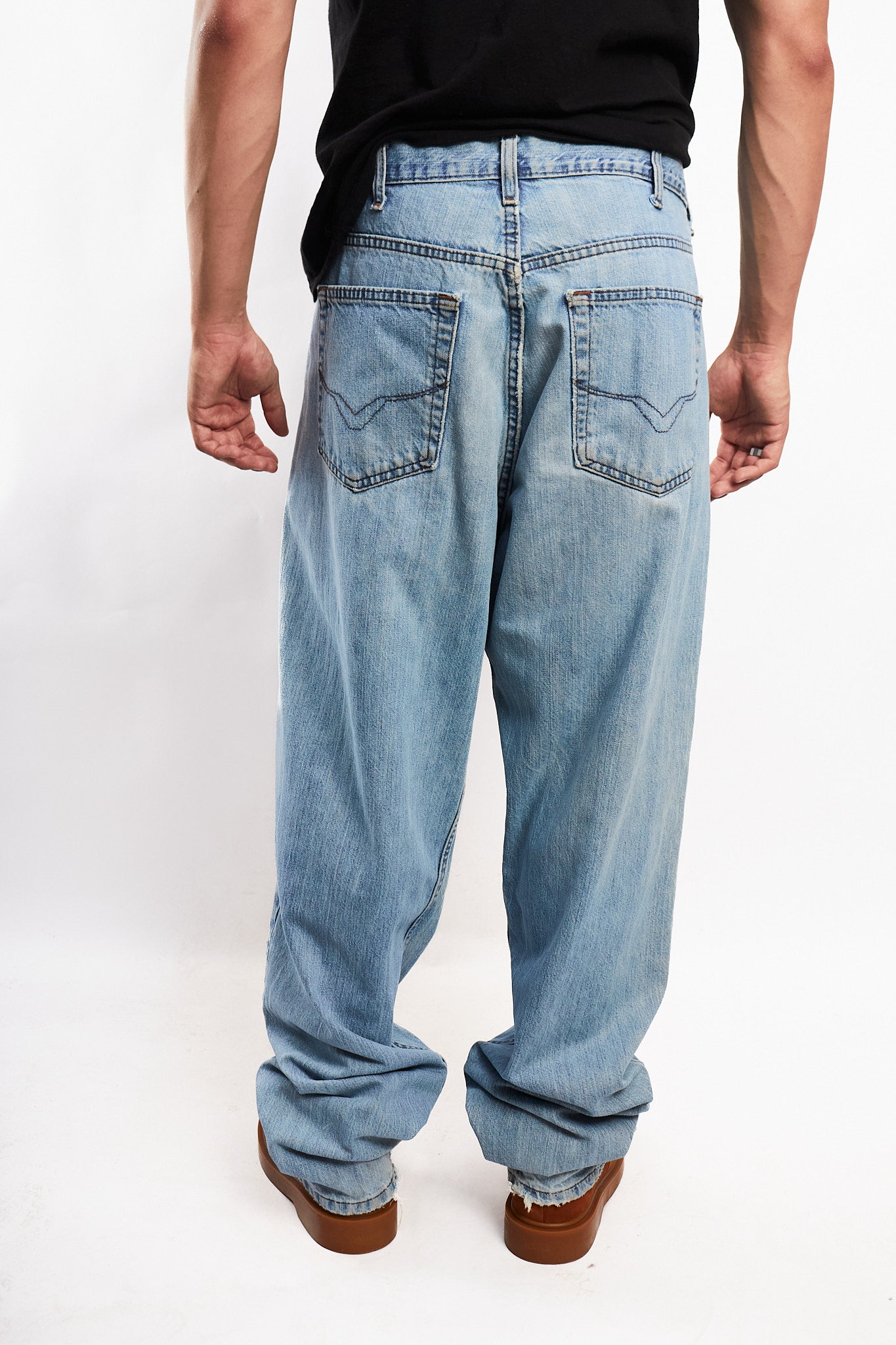 2000 Vintage Y2K Harley Davidson Light Blue Baggy Jean (36/38)