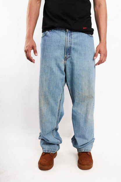 2000 Vintage Y2K Harley Davidson Light Blue Baggy Jean (36/38)