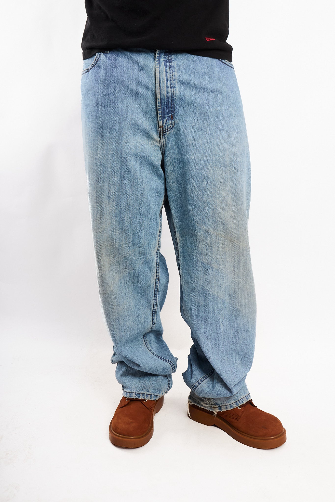 2000 Vintage Y2K Harley Davidson Light Blue Baggy Jean (36/38)