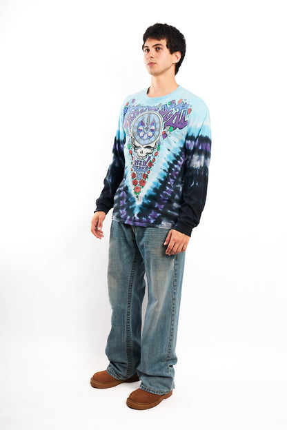 1995 Vintage Liquid Blue Grateful Dead NYE 1990 Tie Dye Longsleeve (M/L)
