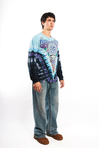 1995 Vintage Liquid Blue Grateful Dead NYE 1990 Tie Dye Longsleeve (M/L)