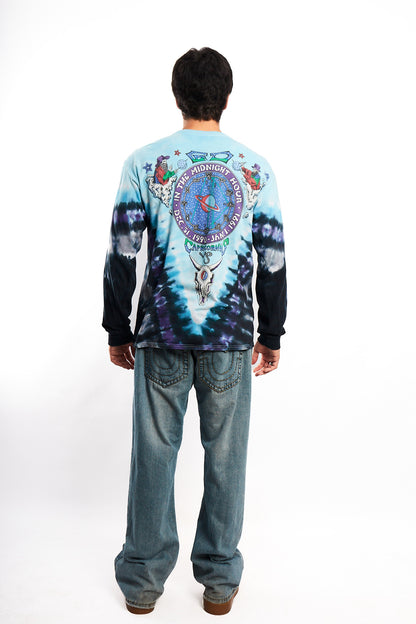 1995 Vintage Liquid Blue Grateful Dead NYE 1990 Tie Dye Longsleeve (M/L)