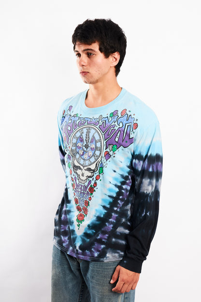 1995 Vintage Liquid Blue Grateful Dead NYE 1990 Tie Dye Longsleeve (M/L)