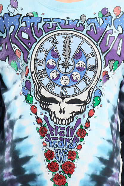 1995 Vintage Liquid Blue Grateful Dead NYE 1990 Tie Dye Longsleeve (M/L)