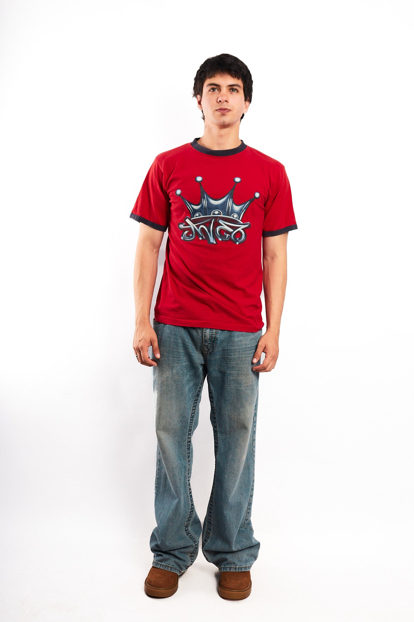 Y2K Vintage JNCO Crown Logo Graphic T-shirt (M)