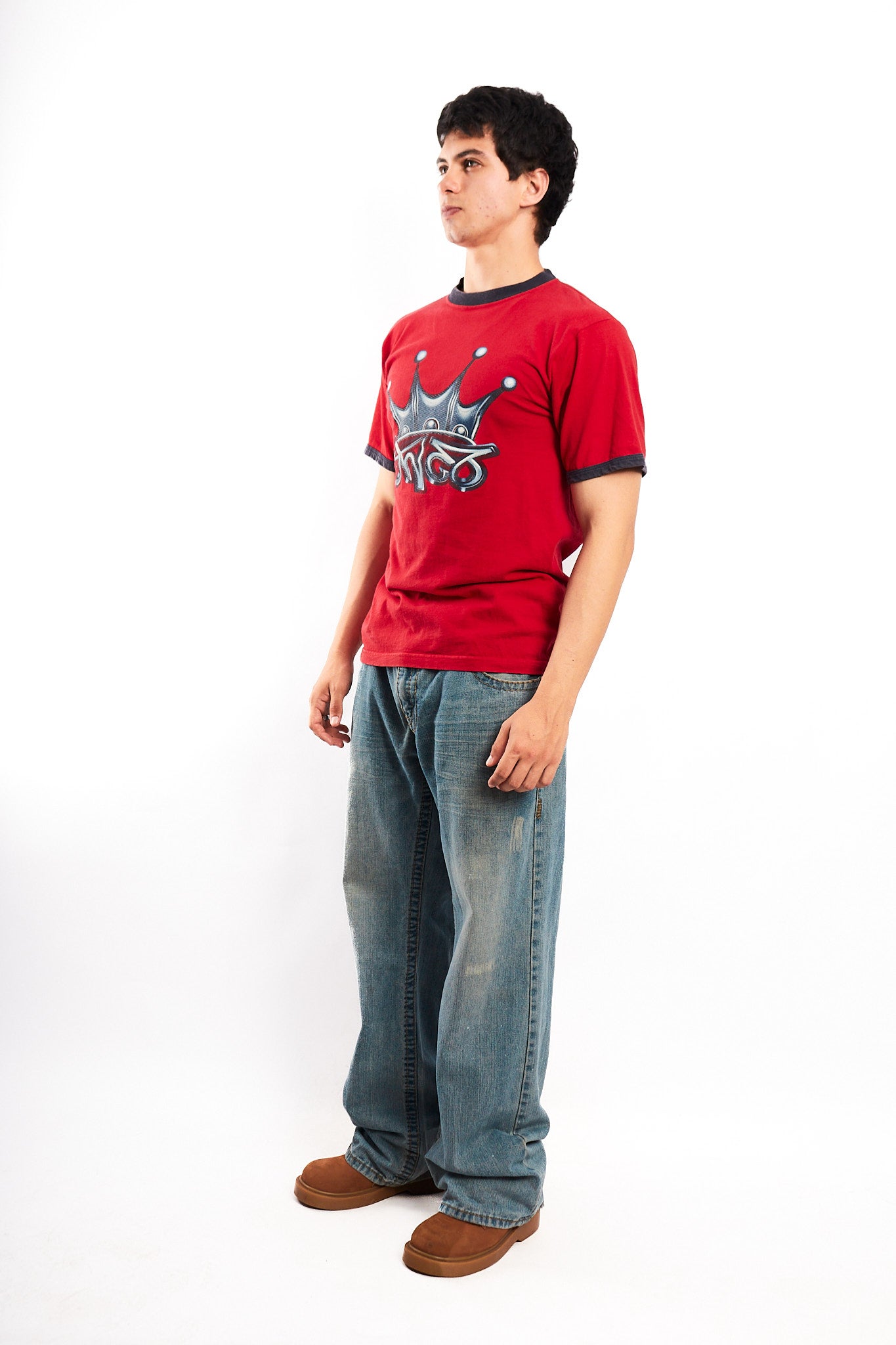 Y2K Vintage JNCO Crown Logo Graphic T-shirt (M)