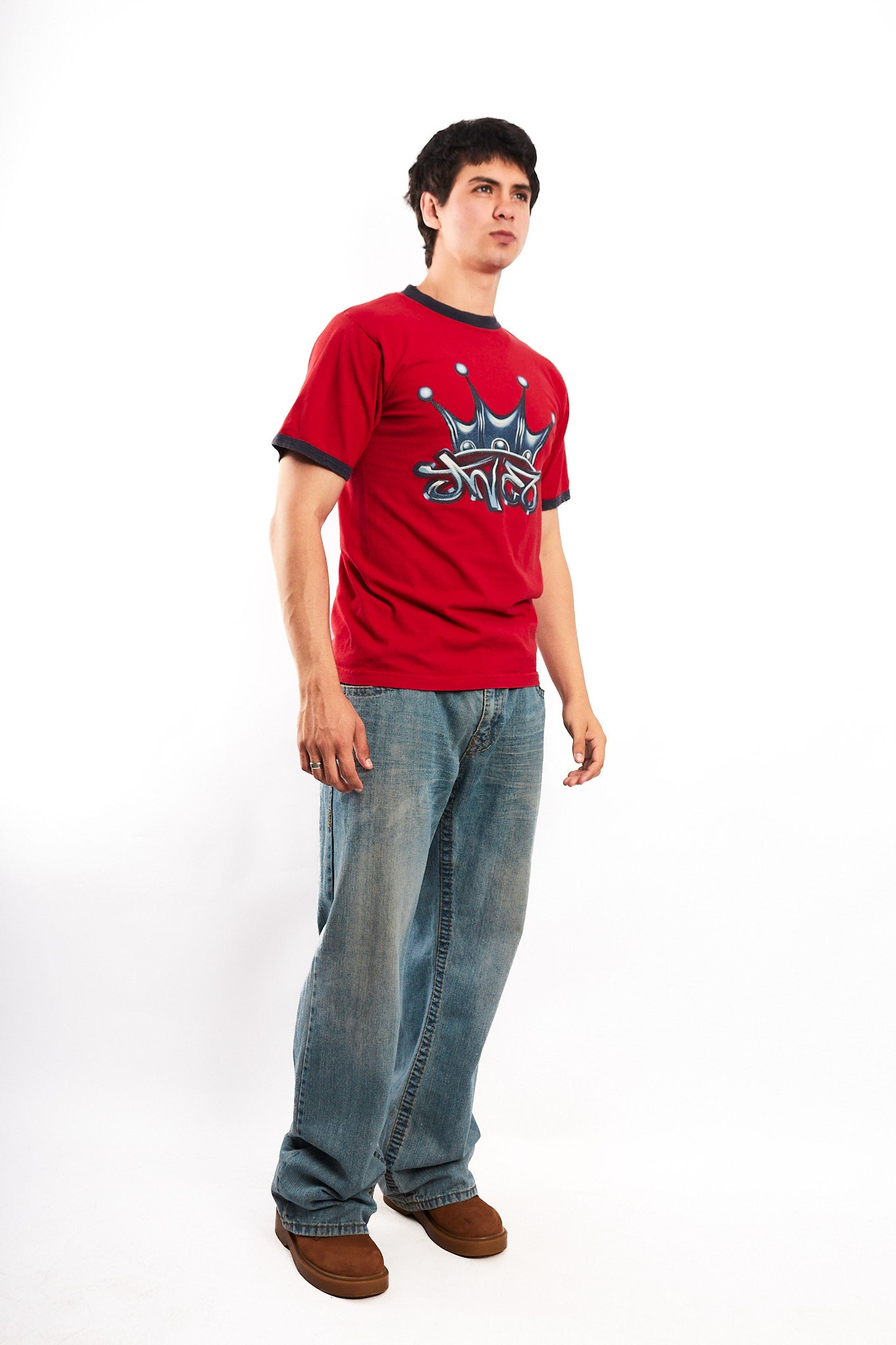 Y2K Vintage JNCO Crown Logo Graphic T-shirt (M)
