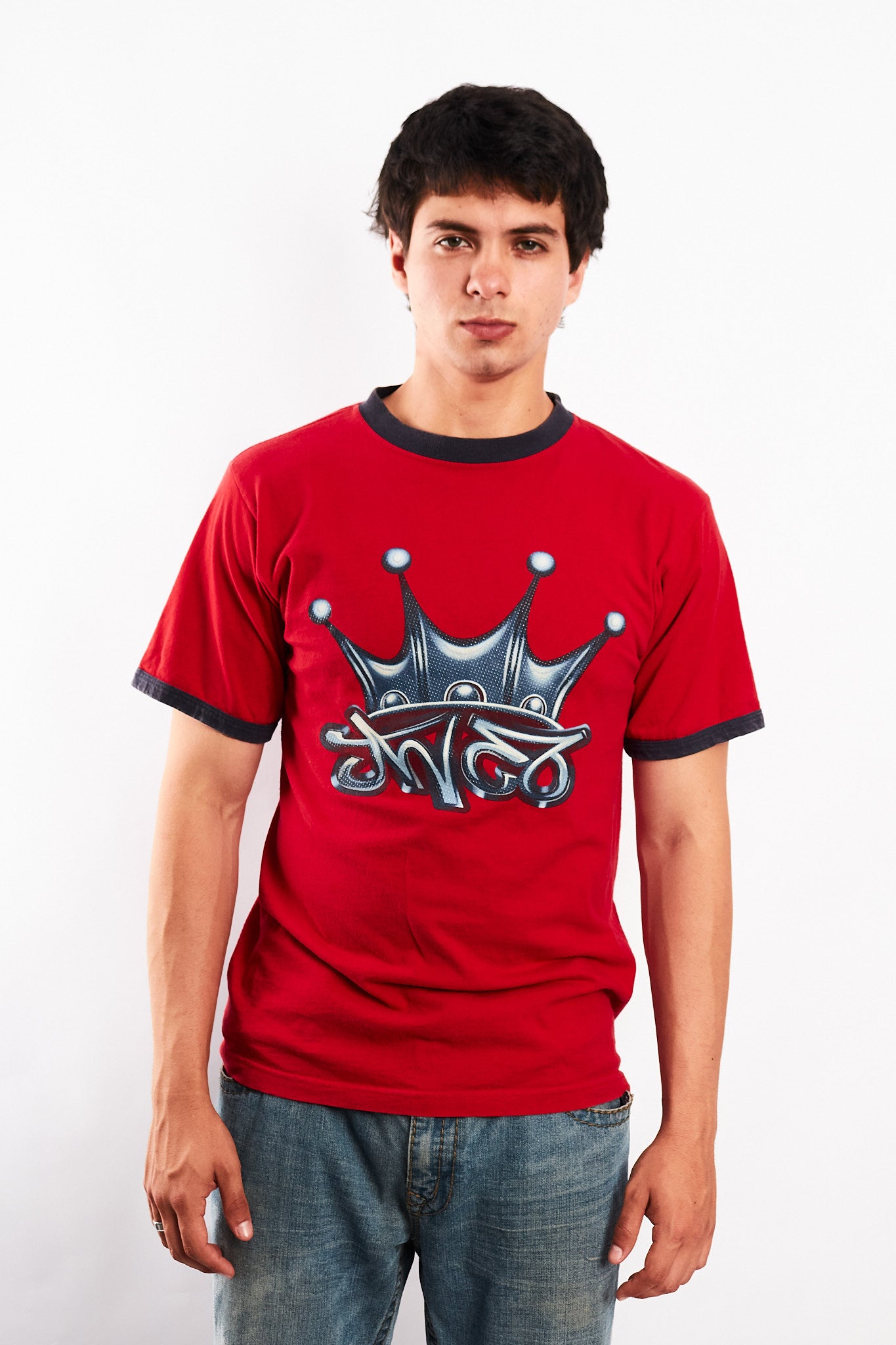Y2K Vintage JNCO Crown Logo Graphic T-shirt (M)