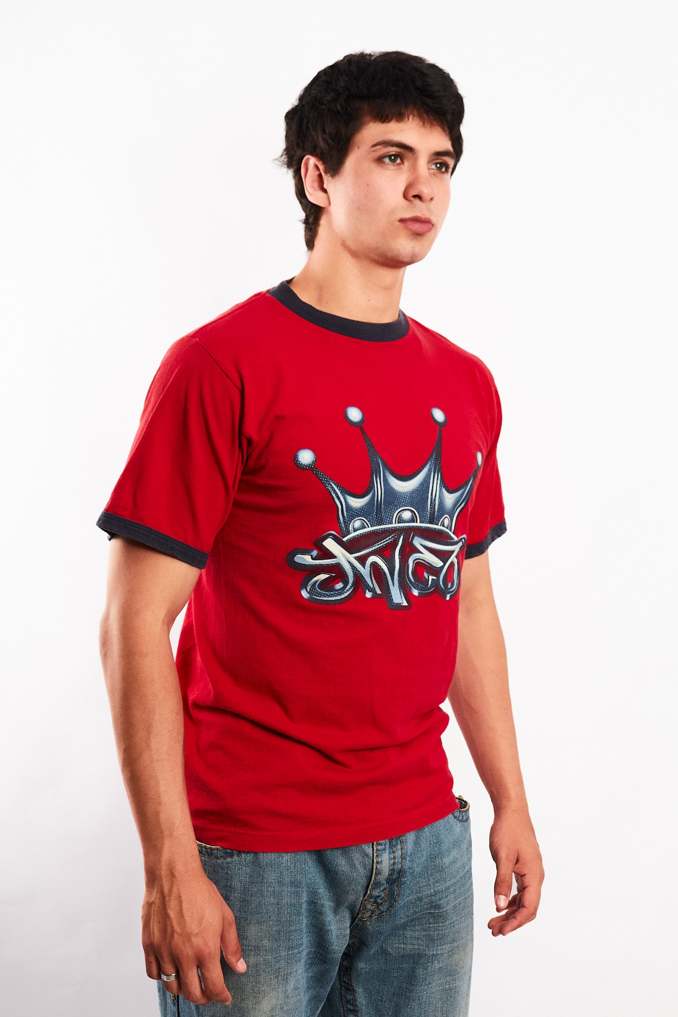 Y2K Vintage JNCO Crown Logo Graphic T-shirt (M)