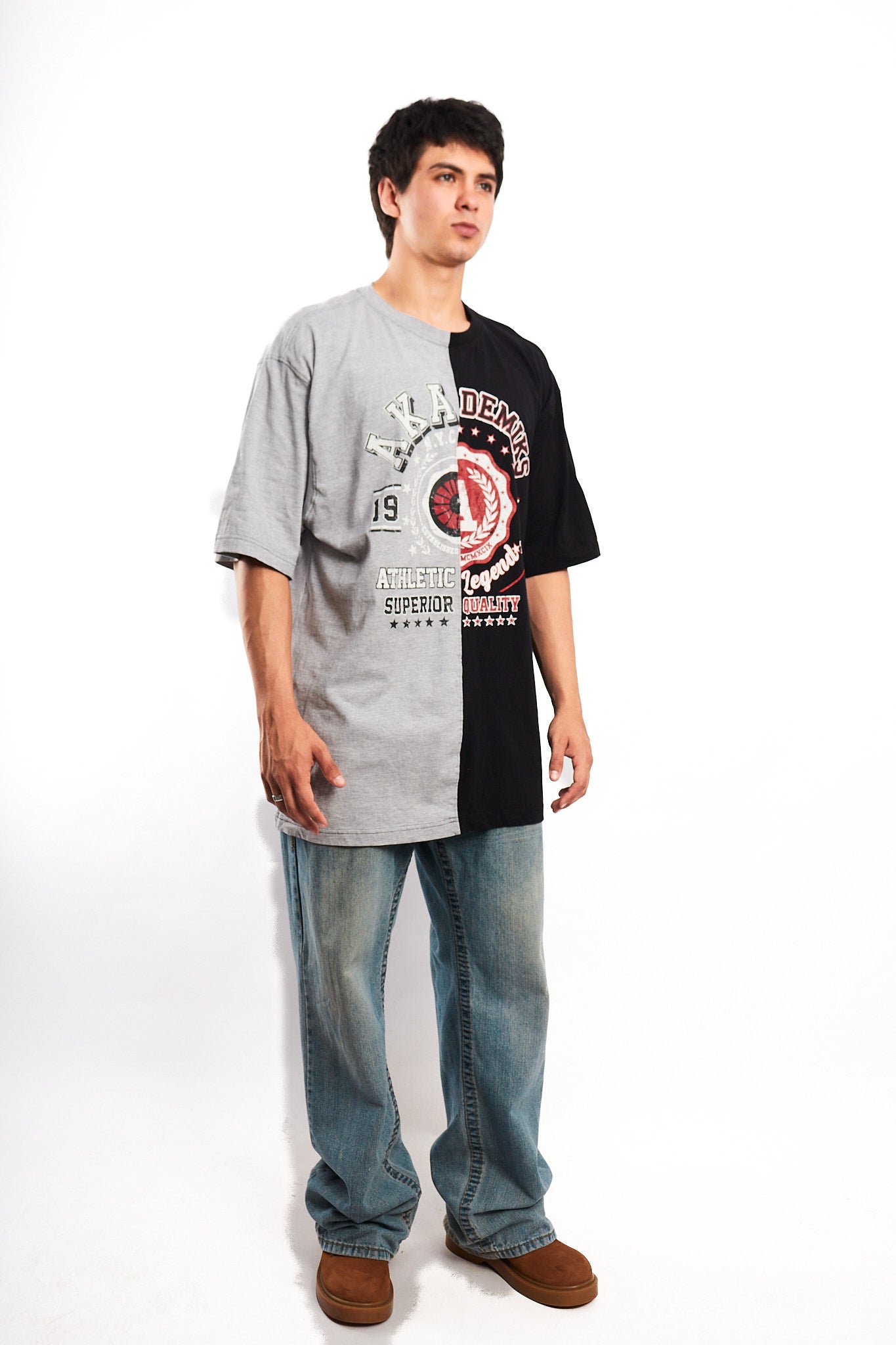 Y2K Vintage Akademics Graphic Tee (XL)
