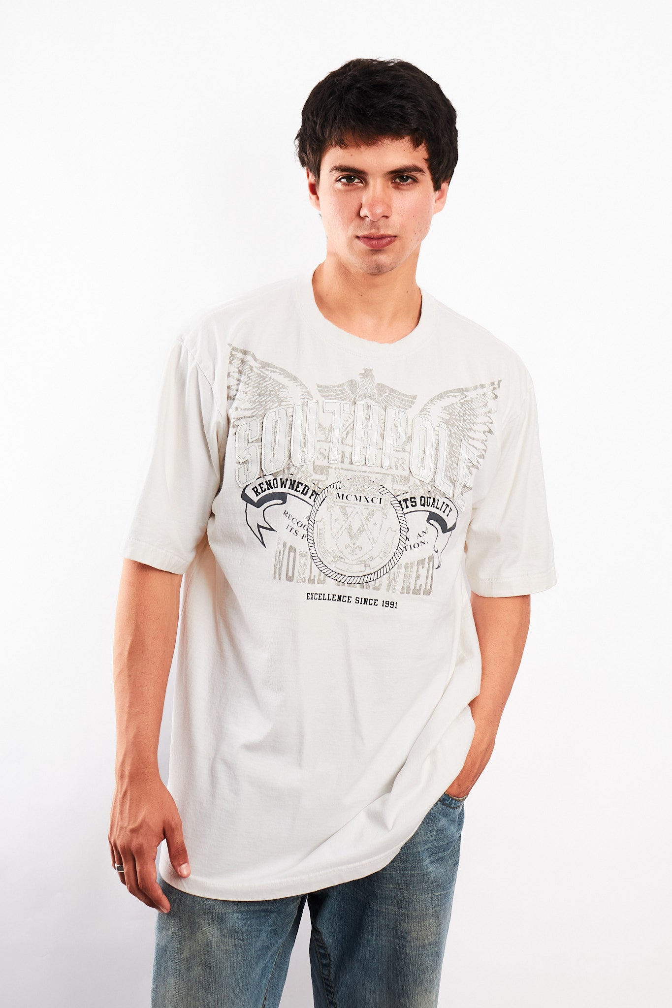 2000 Vintage Southpole Embroidered Wings Tee (L/XL)
