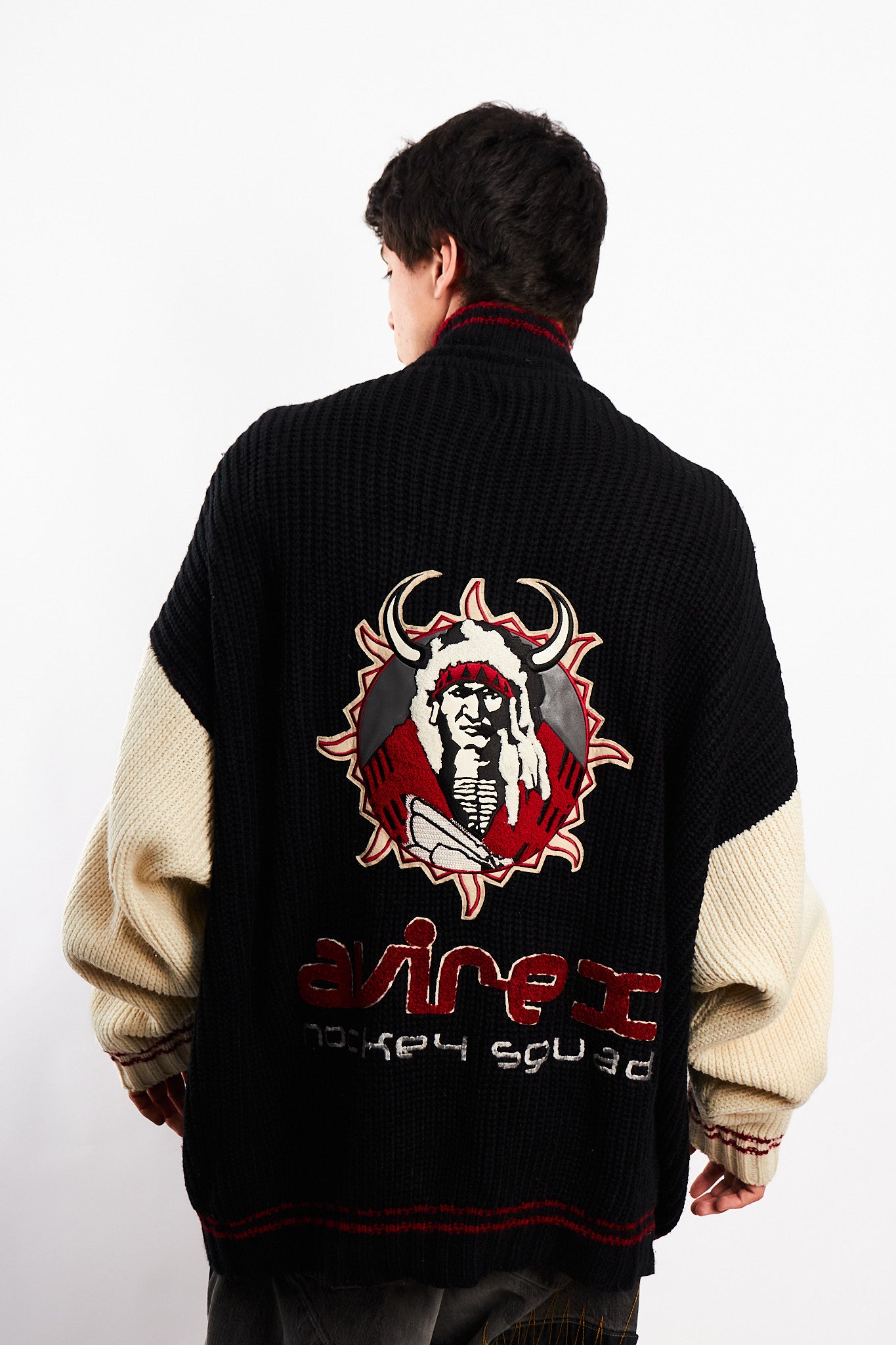 1990 Vintage Avirex Hockey Squad Wool Jacket (XXL)