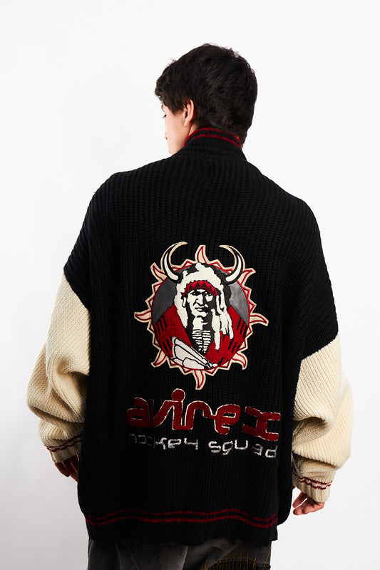 1990 Vintage Avirex Hockey Squad Wool Jacket (XXL)