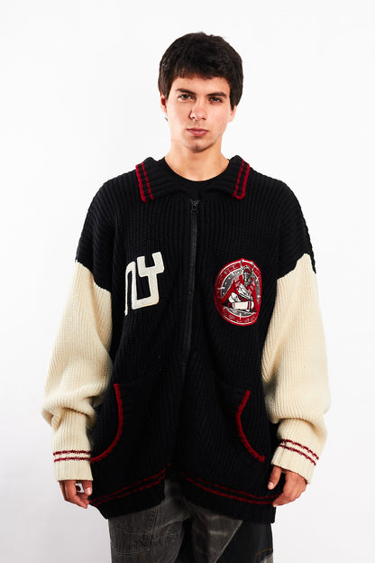 1990 Vintage Avirex Hockey Squad Wool Jacket (XXL)