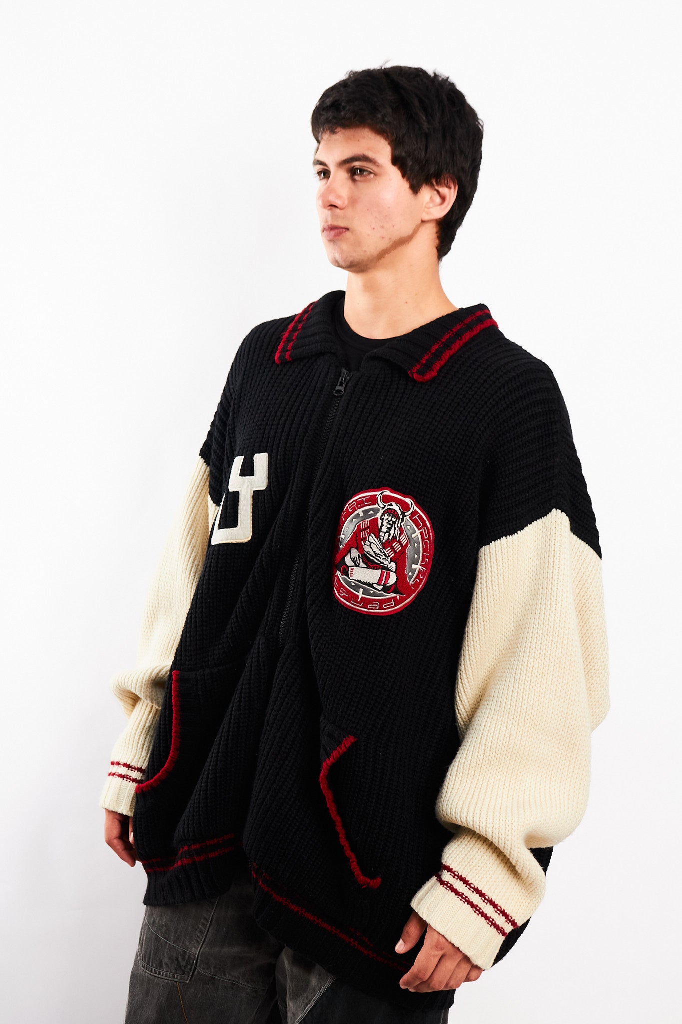 1990 Vintage Avirex Hockey Squad Wool Jacket (XXL)