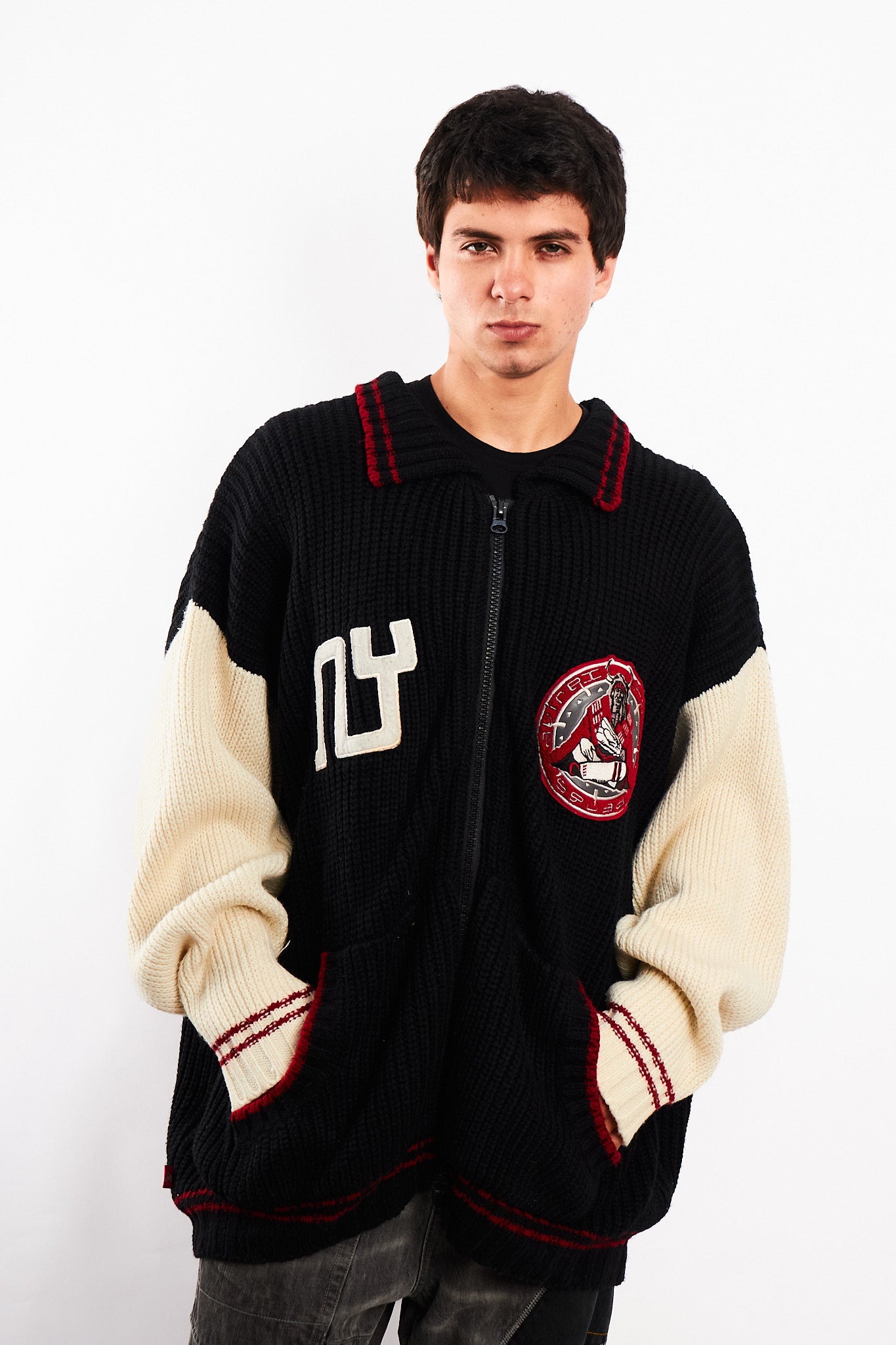 1990 Vintage Avirex Hockey Squad Wool Jacket (XXL)