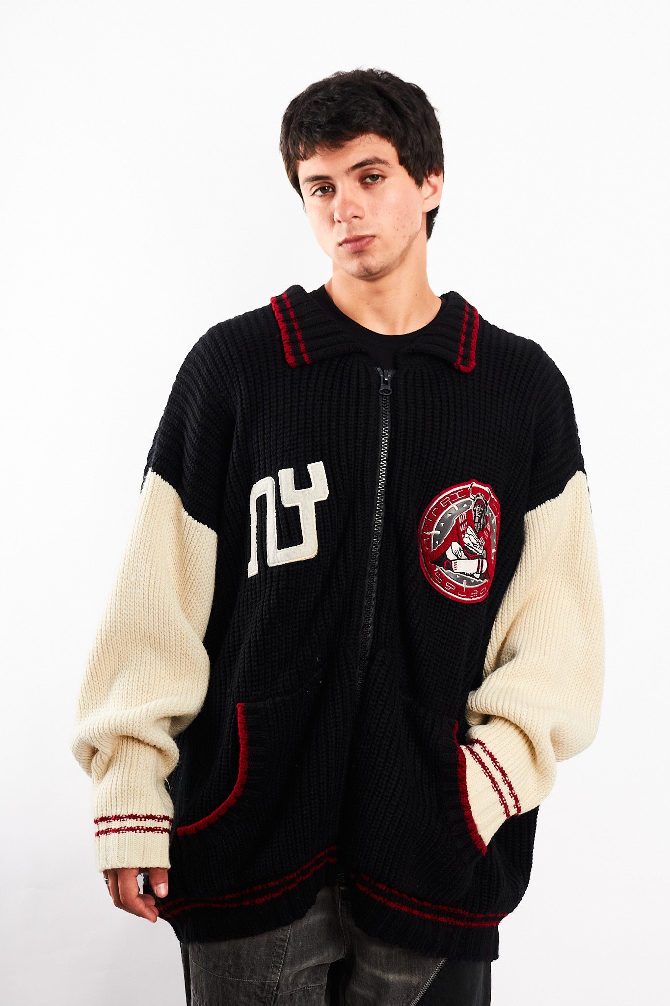 1990 Vintage Avirex Hockey Squad Wool Jacket (XXL)