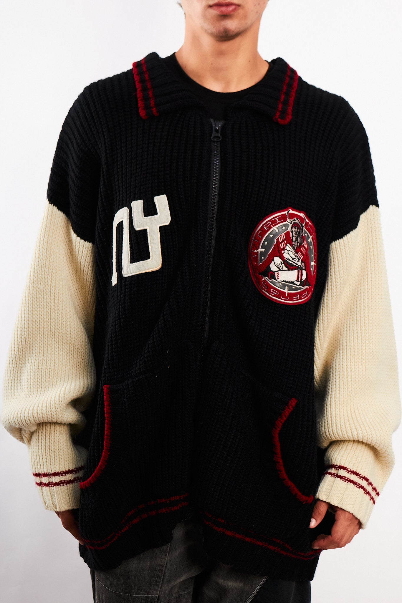 1990 Vintage Avirex Hockey Squad Wool Jacket (XXL)