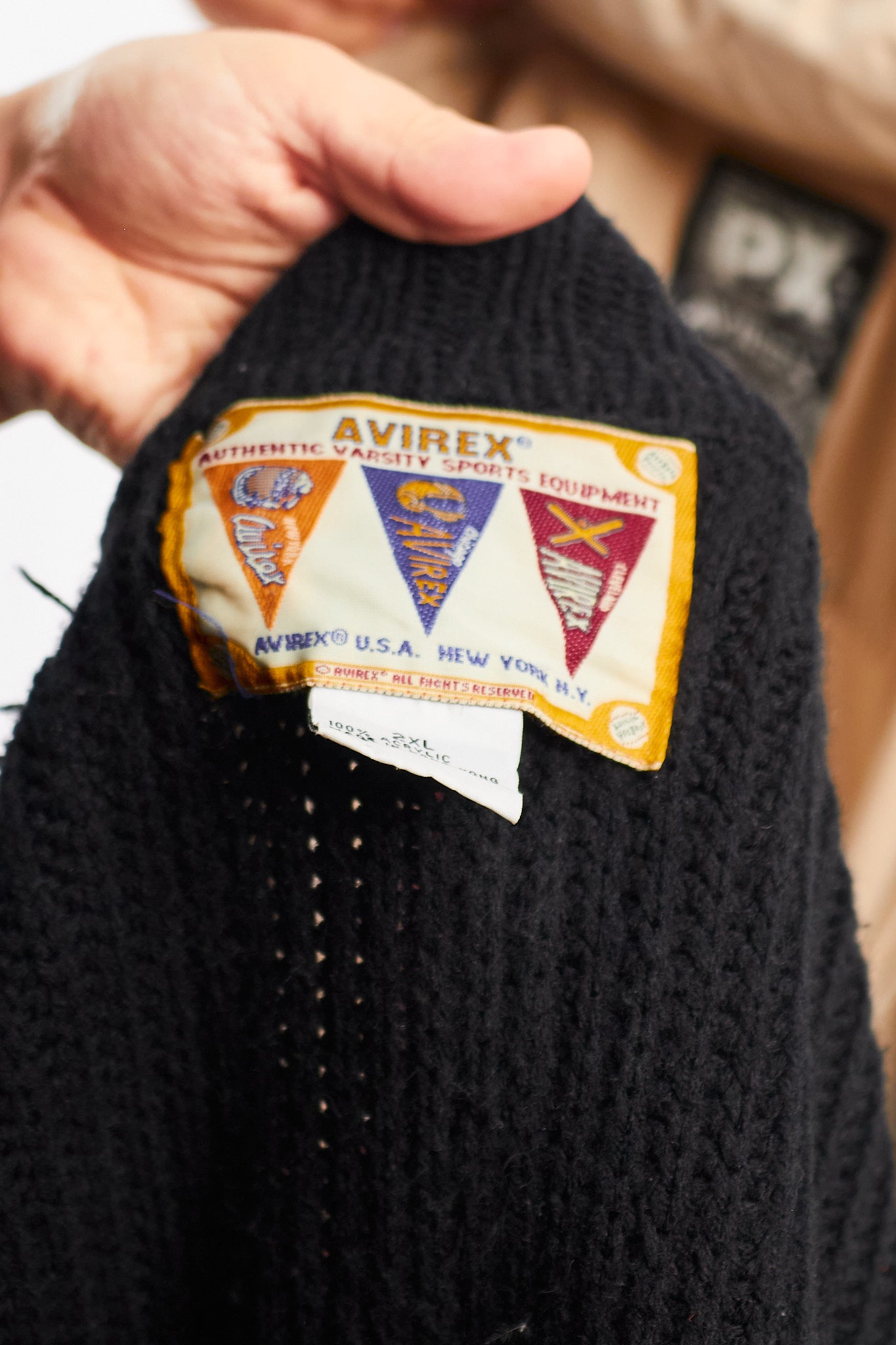 1990 Vintage Avirex Hockey Squad Wool Jacket (XXL)