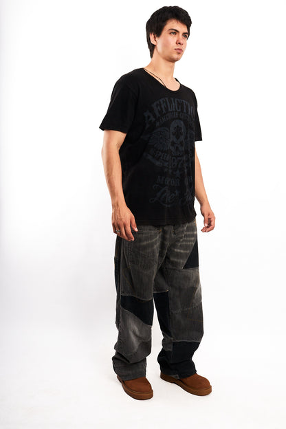 Y2K Vintage Affliction Skull Wings T-shirt (L/XL)