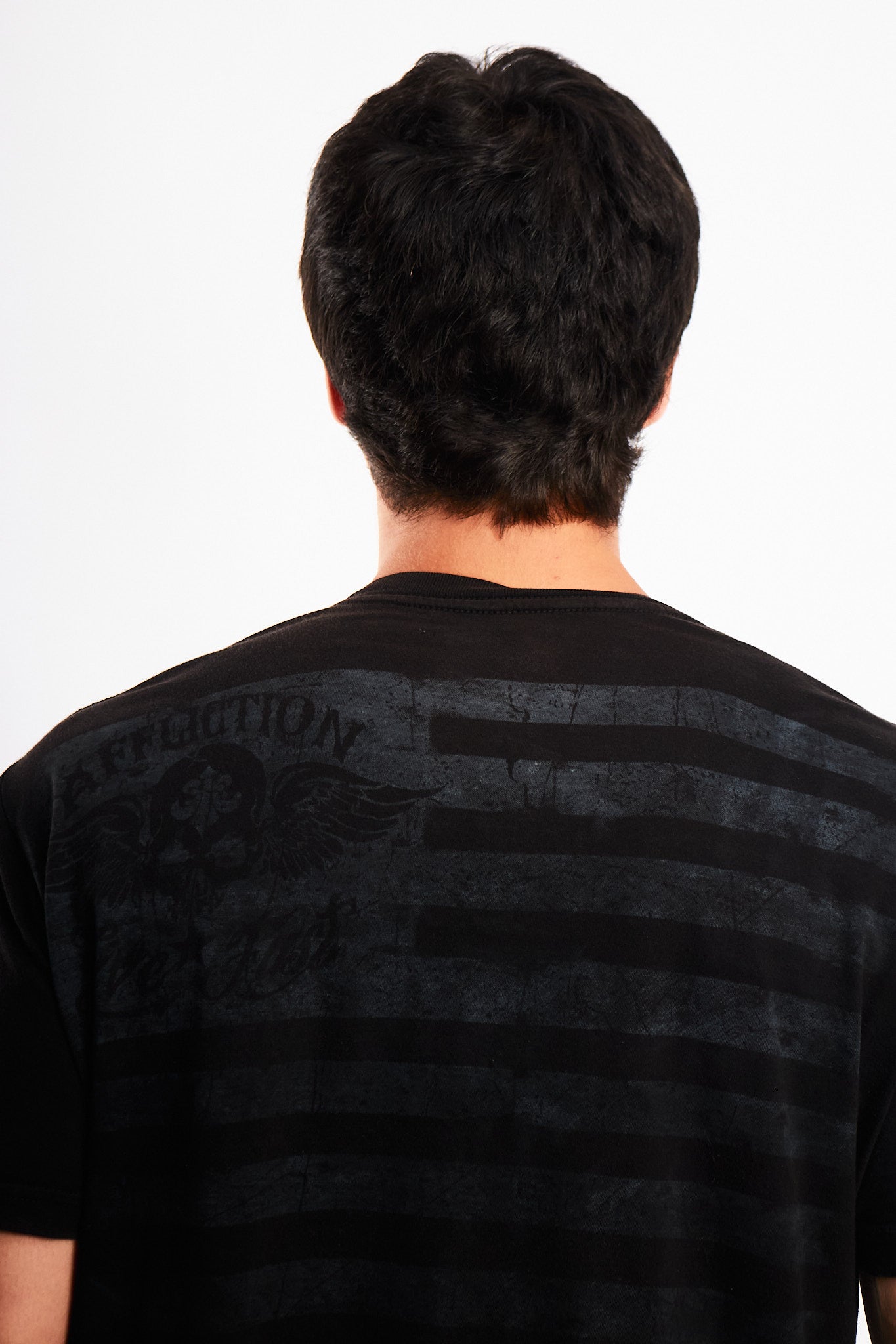 Y2K Vintage Affliction Skull Wings T-shirt (L/XL)