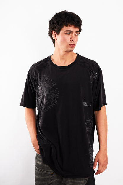 Y2K Vintage Affliction Skull Tee (L/XL)