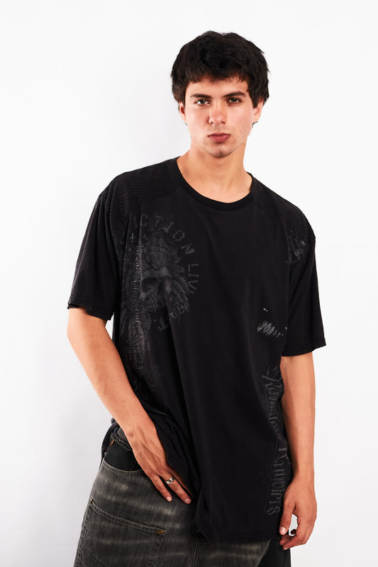 Y2K Vintage Affliction Skull Tee (L/XL)