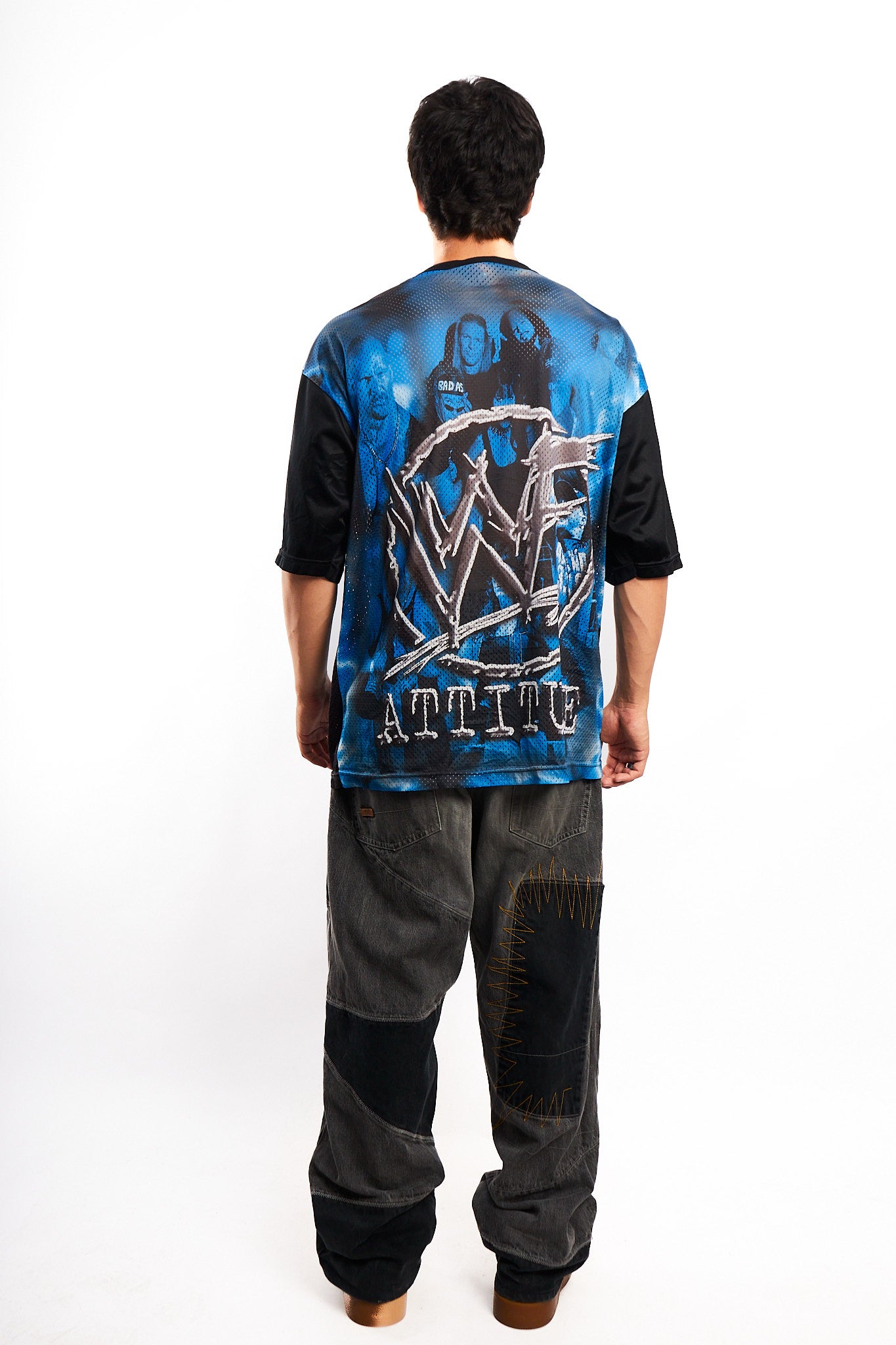 1999 Wrestlemania Steve Austin Stone Cold Mesh Jersey (M/L)