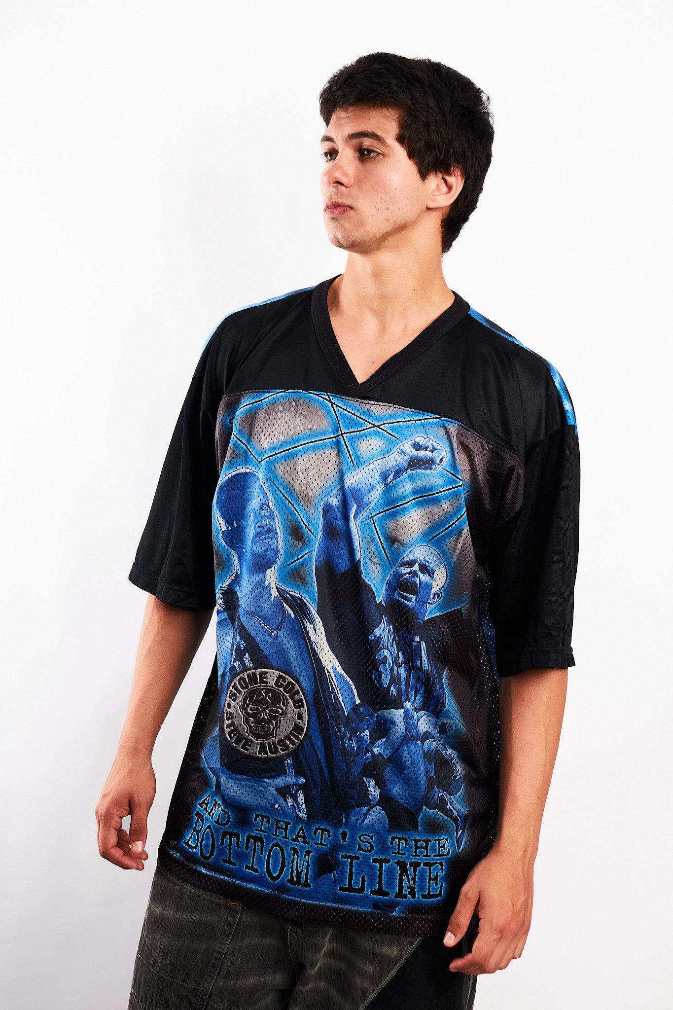 1999 Wrestlemania Steve Austin Stone Cold Mesh Jersey (M/L)