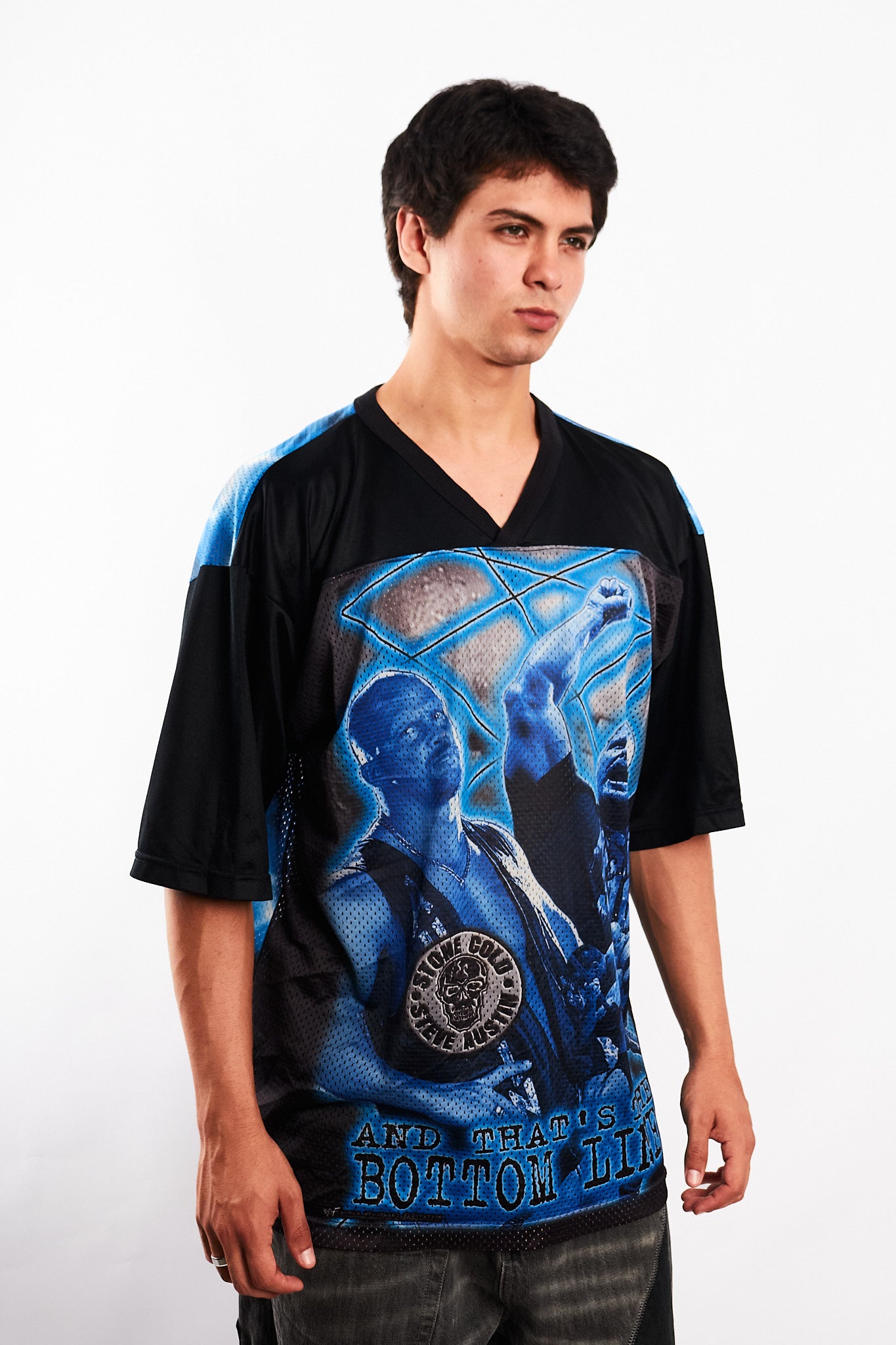 1999 Wrestlemania Steve Austin Stone Cold Mesh Jersey (M/L)