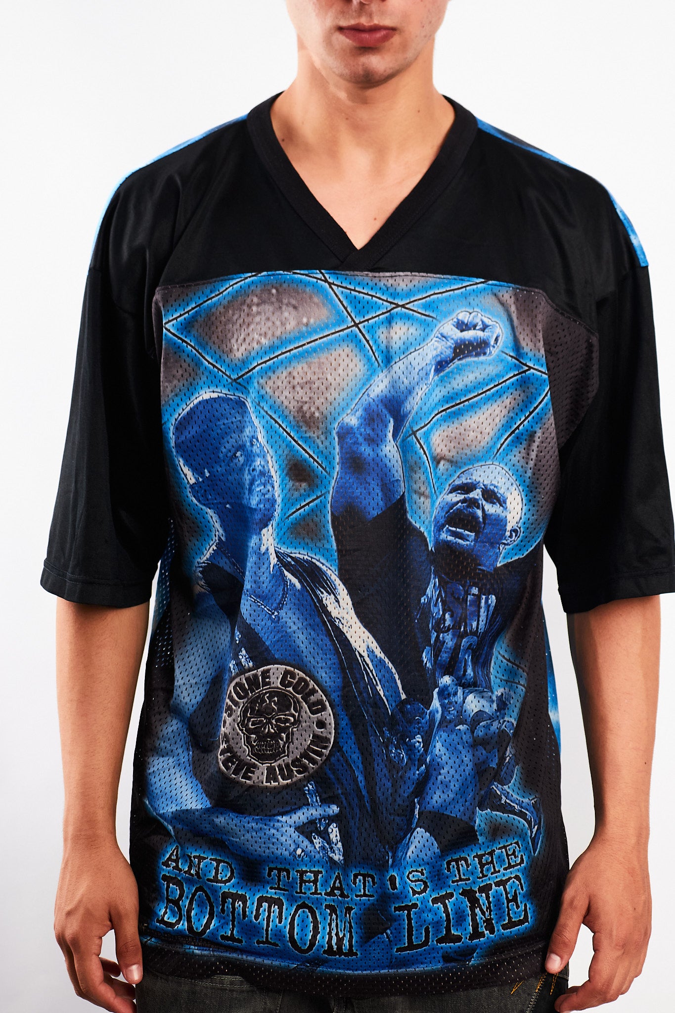 1999 Wrestlemania Steve Austin Stone Cold Mesh Jersey (M/L)