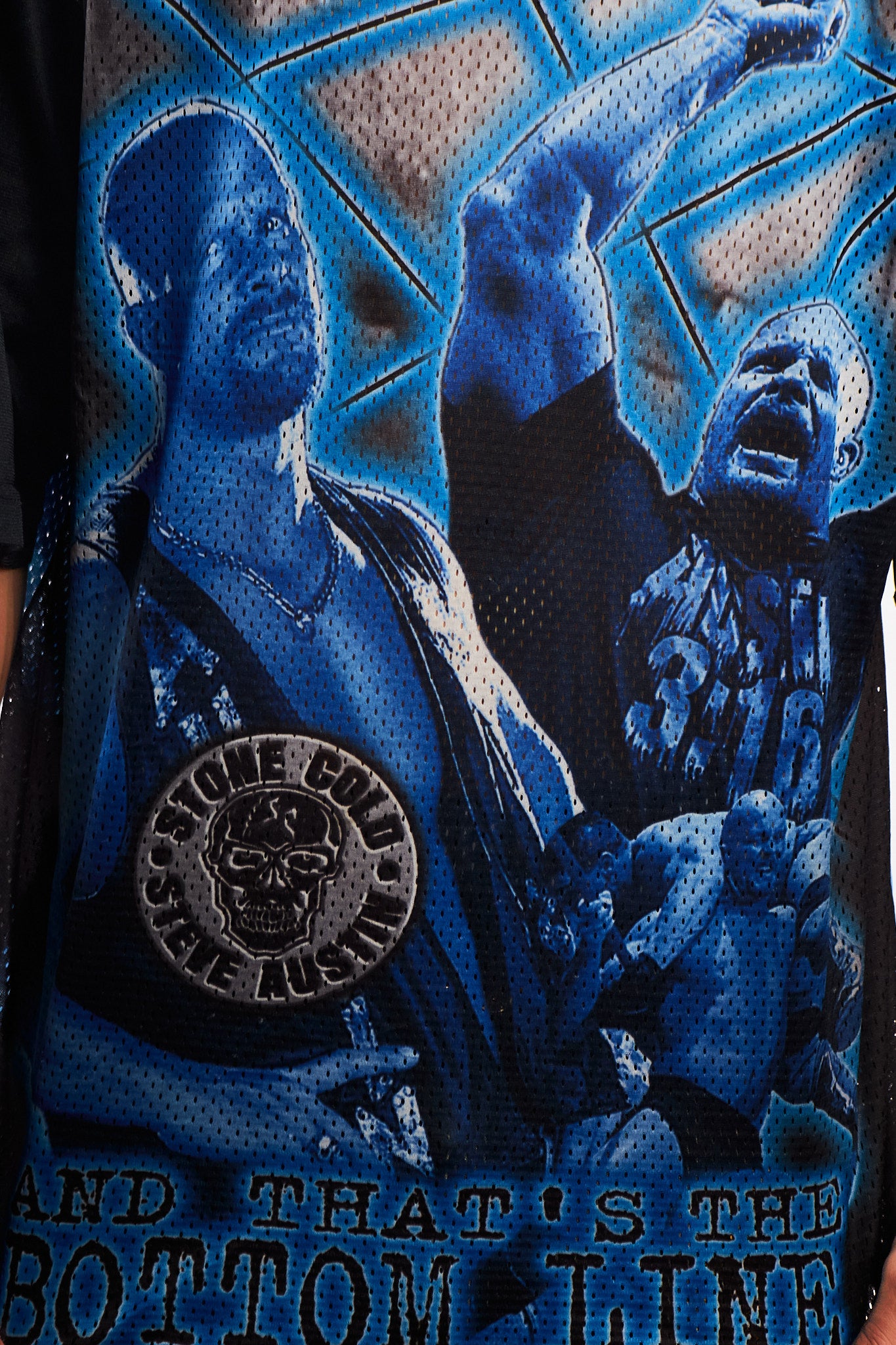 1999 Wrestlemania Steve Austin Stone Cold Mesh Jersey (M/L)