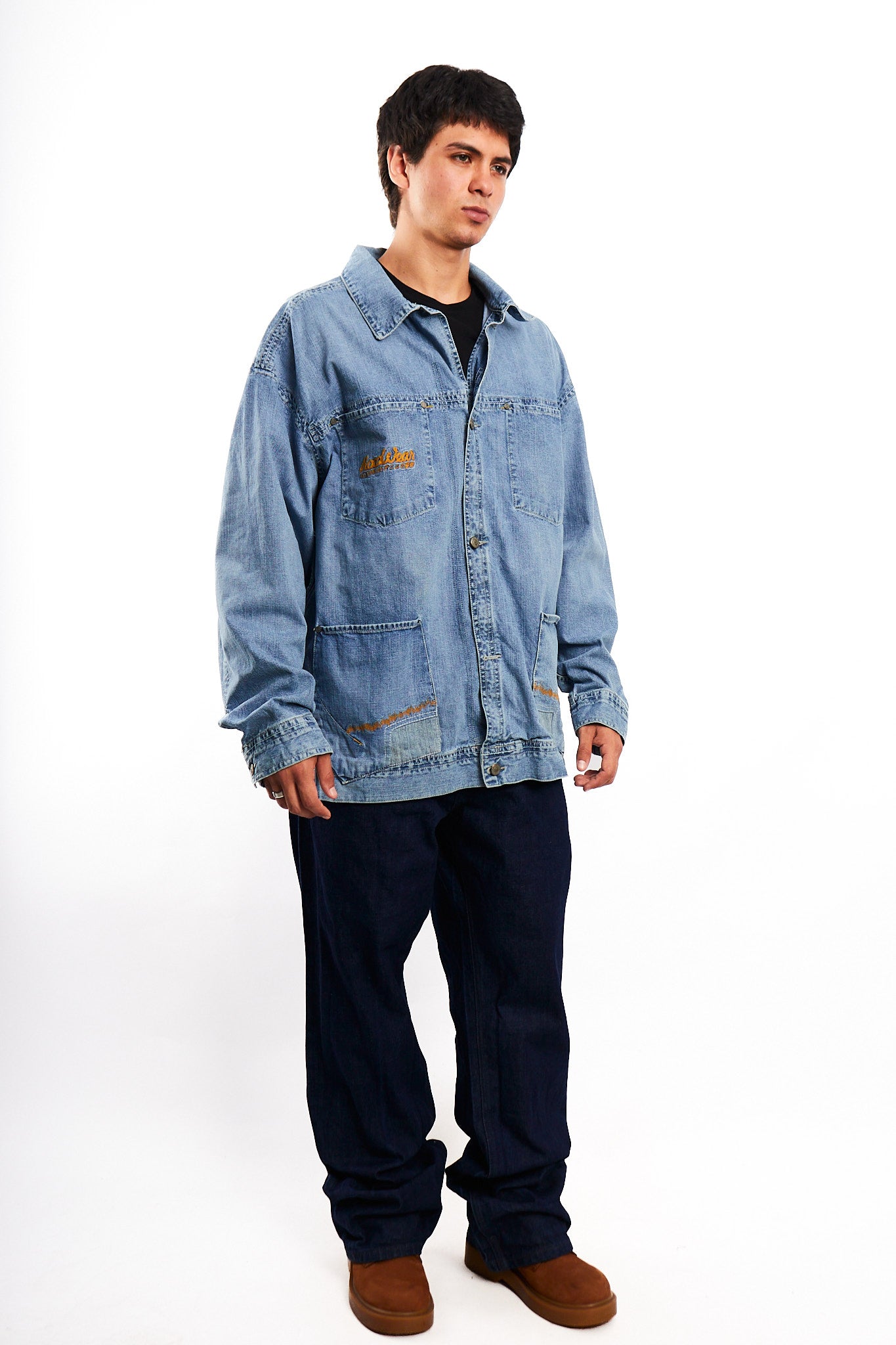 2000 Vintage Rocawear Denim Michigan Jacket (L/XL)