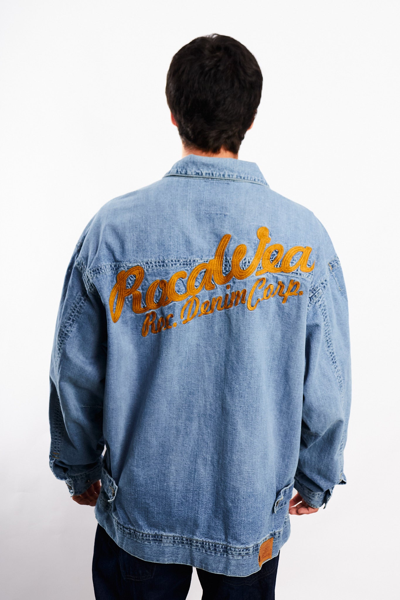 2000 Vintage Rocawear Denim Michigan Jacket (L/XL)