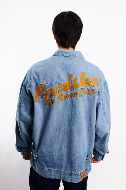 2000 Vintage Rocawear Denim Michigan Jacket (L/XL)