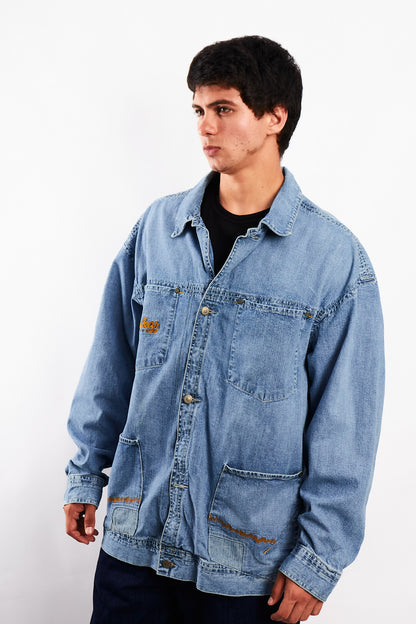 2000 Vintage Rocawear Denim Michigan Jacket (L/XL)