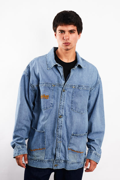 2000 Vintage Rocawear Denim Michigan Jacket (L/XL)