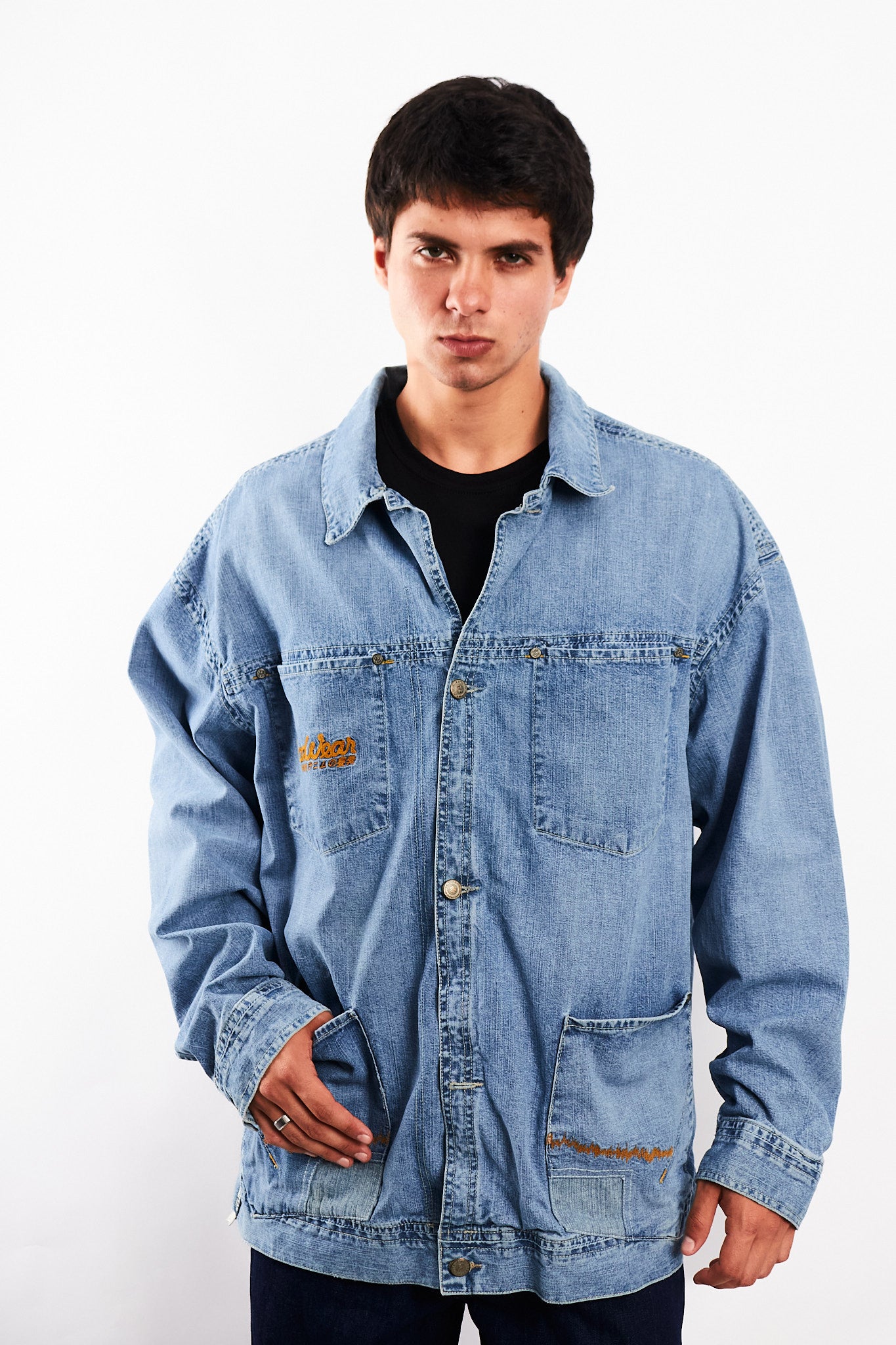 2000 Vintage Rocawear Denim Michigan Jacket (L/XL)