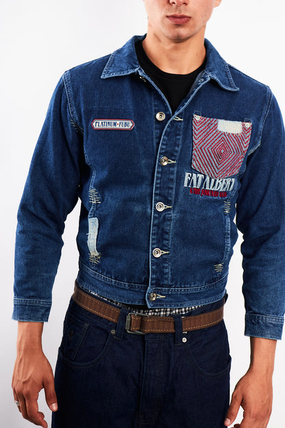 1990 Vintage Fubu Platinum x Fat Albert Junkyard Gang Jacket (S)