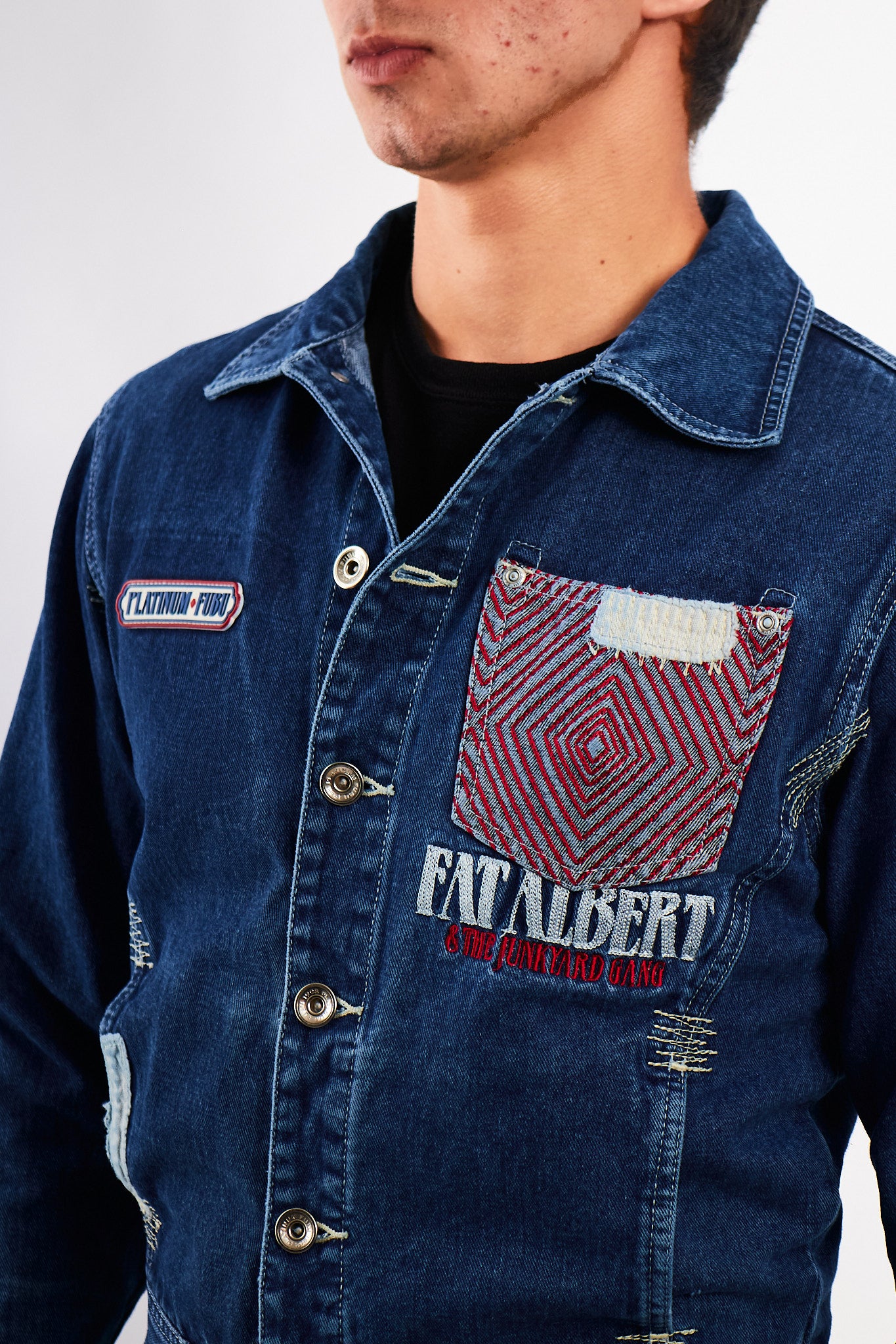 1990 Vintage Fubu Platinum x Fat Albert Junkyard Gang Jacket (S)